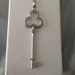 Final Price Genuine Diamond key pendant necklace