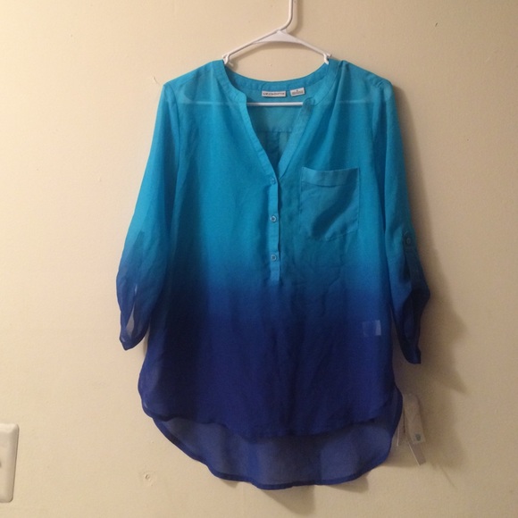 Fusion blue blouse