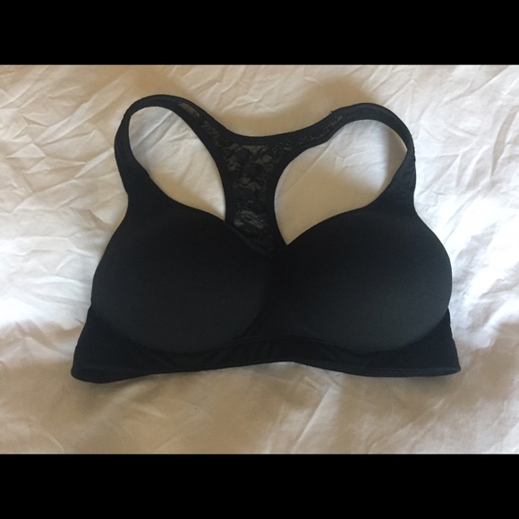 PINK Victoria's Secret Black push up sports bra