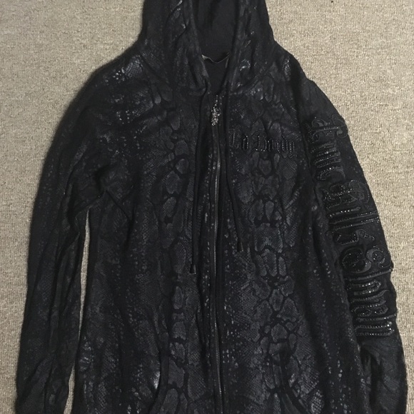 Ed Hardy zip up sweater