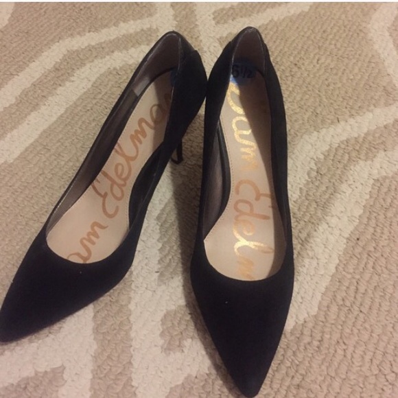 Black Suede Sam Edelman Classic Pumps
