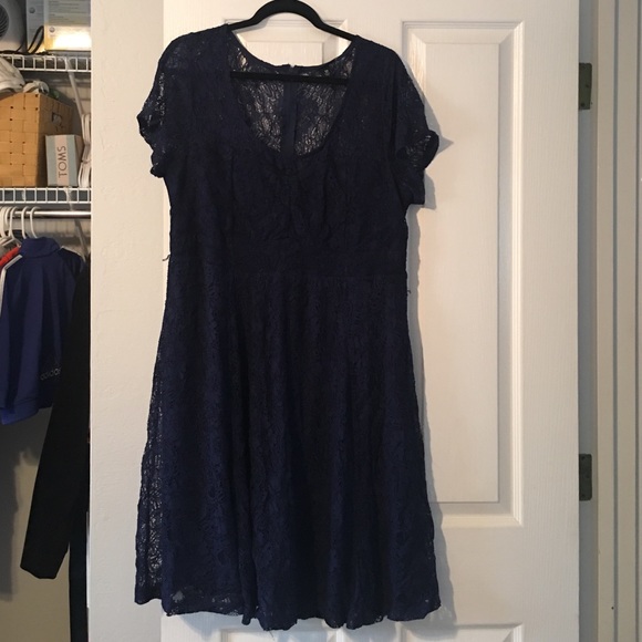 Navy lace dress