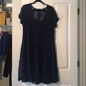 Navy lace dress