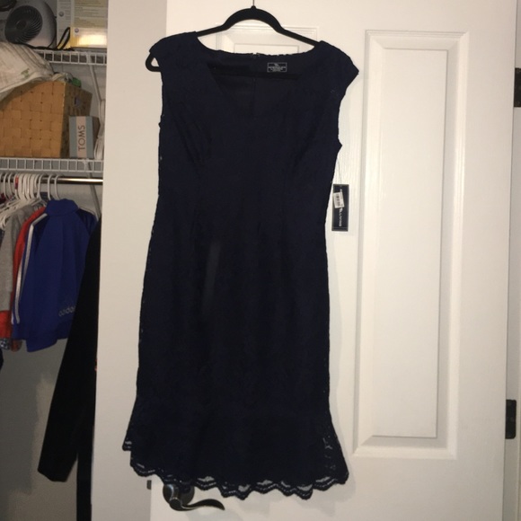 Navy lace dress