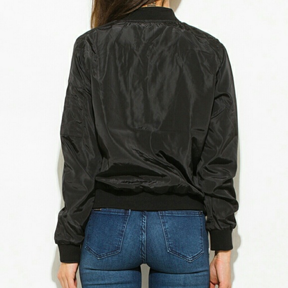 ! Sold out ! Black moto bomber jacket - Picture 3 of 4