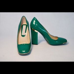 Stella McCartney emerald green heels