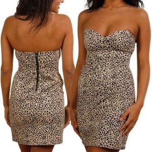Volcom Strapless Cheetah Print Dress