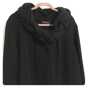 Braided Collar Cut Away Duster Cardigan