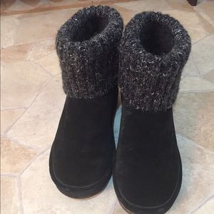 Black ugg style boots