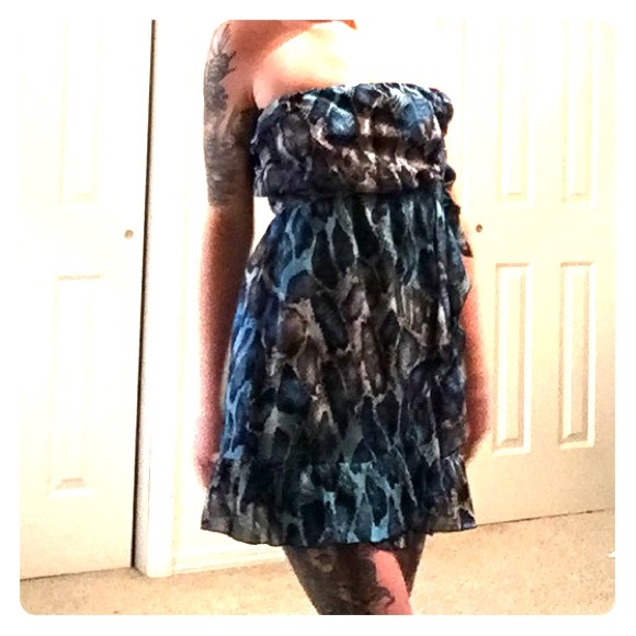 Blue cocktail dress