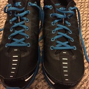 Blue and black air maxes