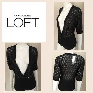 LOFT Black Cardigan Size Medium