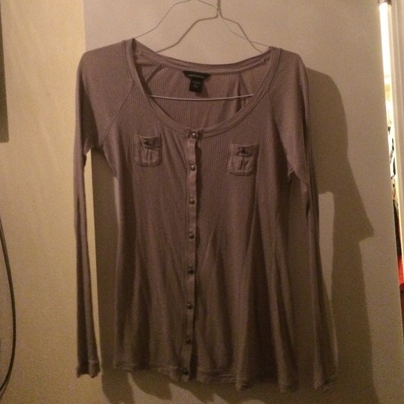 Brown button up shirt