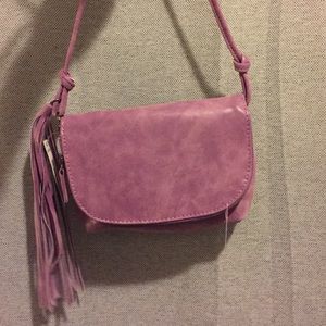 New with tags purple cross body with fringe