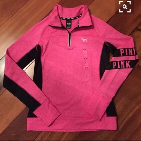 Pink half zip sweater