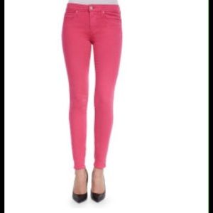 SOLD-Joe's Jeans mid rise pink skinny ankle jeans