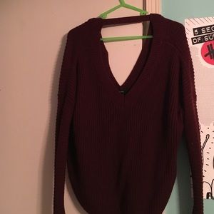 Maroon oversized sweater