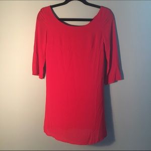 NEVER WORN Red Three-Quarter Sleeve Dress