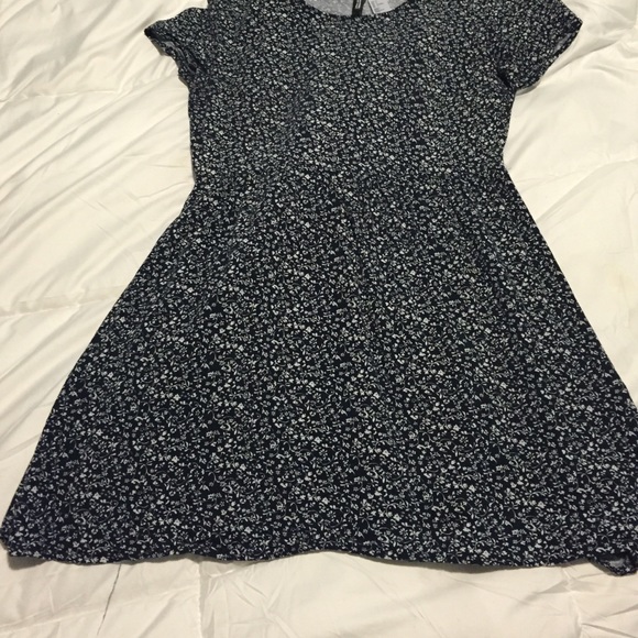 Navy and Floral Dress