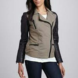Maison Scotch "Studded" Leather Jacket size 2