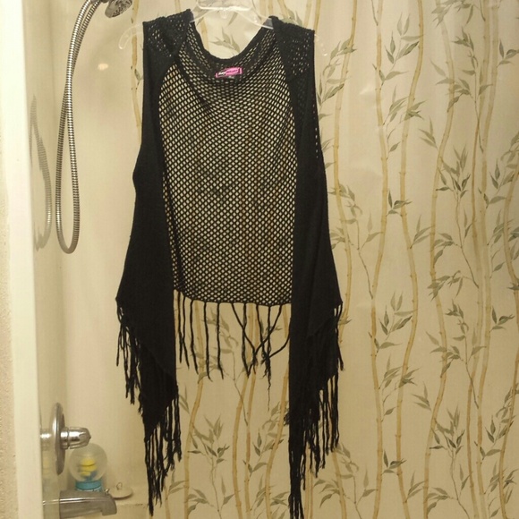 Fringed Mesh Vest