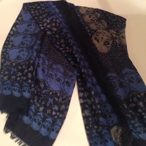 Blue Skull Scarf