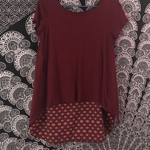 Burgundy High Low Shirt - Very Cute!!