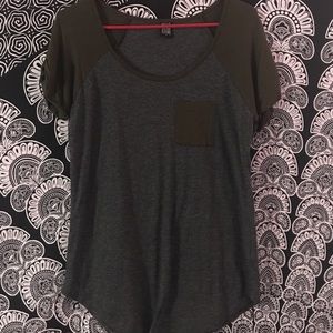 Dark Green and Grey Pocket Shirt