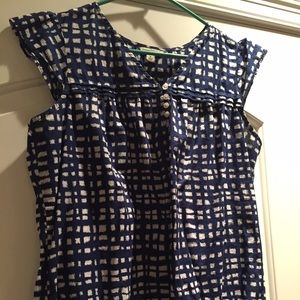 Blue and white shirt