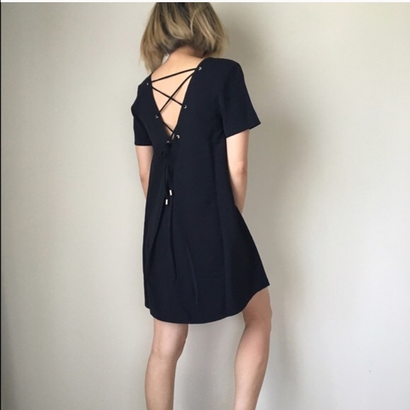 V back lace up midi dress. - Picture 3 of 4