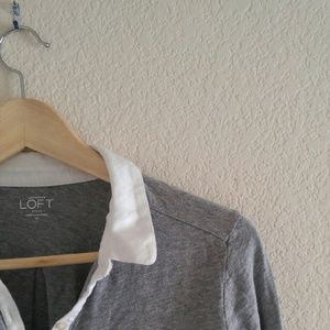 Loft Heather Gray Button Shirt