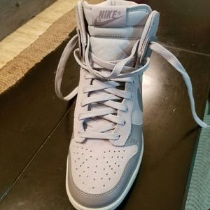 Grey Nike dunk high sz 8.5