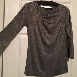 Limited shimmery silver top