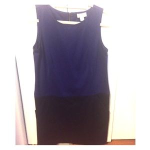 Navy and black Colorblock dress