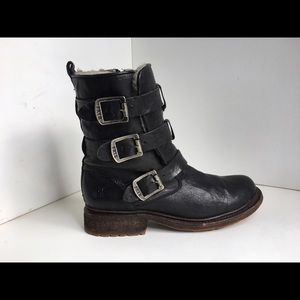 Frye Valerie Strappy Black Boot  size 10