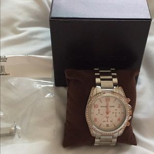 Michael Kors rose gold/silver watch