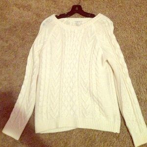 Cream color sweater, so cute and warm!