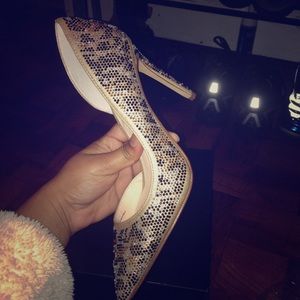 Inc leopard heels with rhinestones size 7