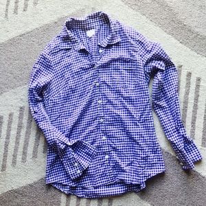 J. Crew Purple Checker Perfect Shirt