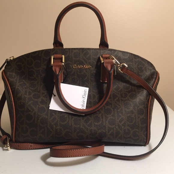 Calvin Klein brown Monogram Purse, NEW!!