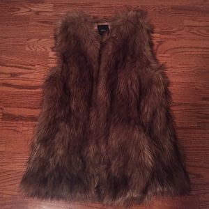 Faux fur vest