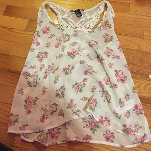 Floral chiffon sleeveless top