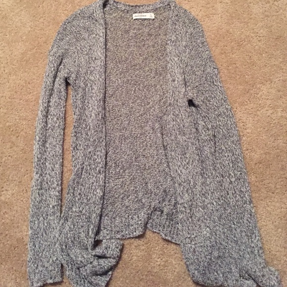long grey cardigan sweater