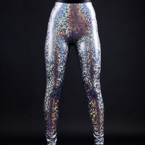 Silver Holographic Leggings
