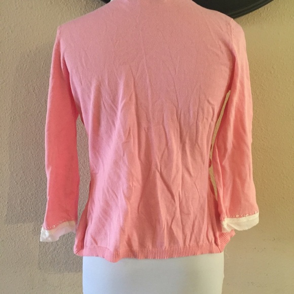 Nougat London pink 3/4 sleeve top with sequence - Picture 4 of 4