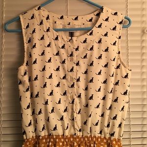 Cat lady polka dot dress
