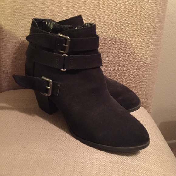 Express Black Suede Bootie
