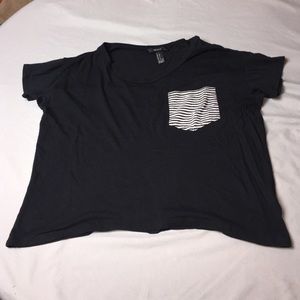 Forever 21 Striped Pocket Tee