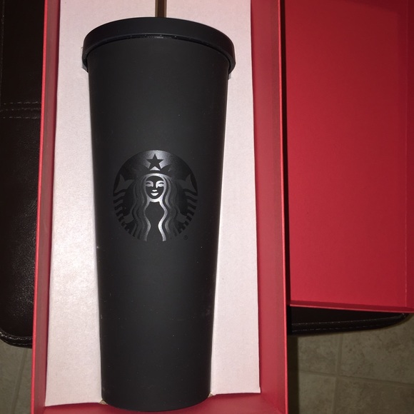 Starbucks matte black cup