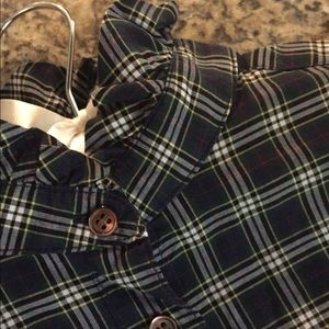 J.Crew | Ruffle Collar Button Down in Navy